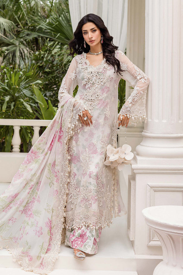 3 Piece Unstitched Embroidered Chiffon Suit | MPC-25-101